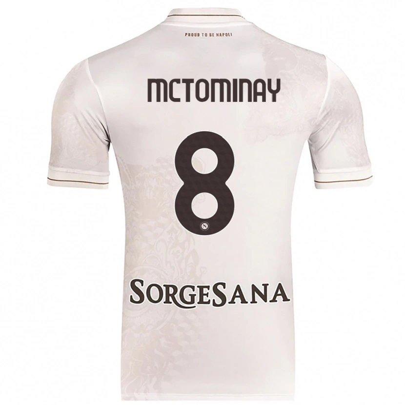 Danxen Dětské Scott Mctominay #8 Šampaňská Hnědá Daleko Hráčské Dresy 2025/26 Dres