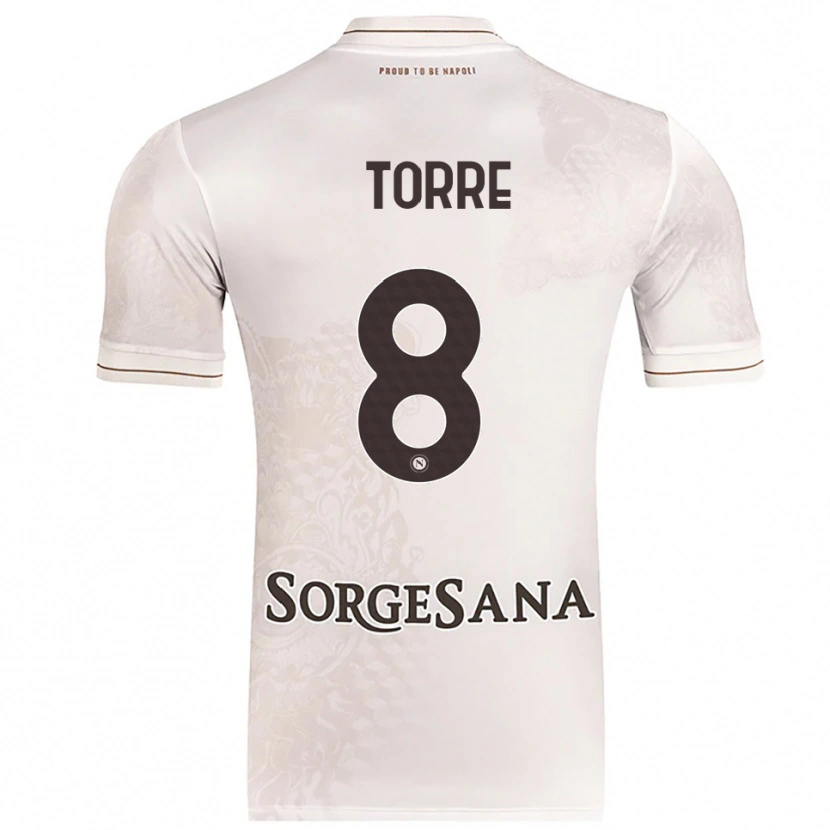 Danxen Dětské Christian Torre #8 Šampaňská Hnědá Daleko Hráčské Dresy 2025/26 Dres