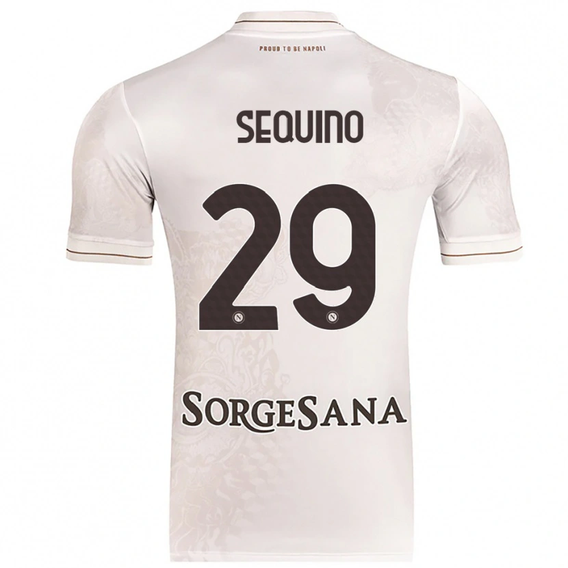Danxen Dětské Giovanni Sequino #29 Šampaňská Hnědá Daleko Hráčské Dresy 2025/26 Dres