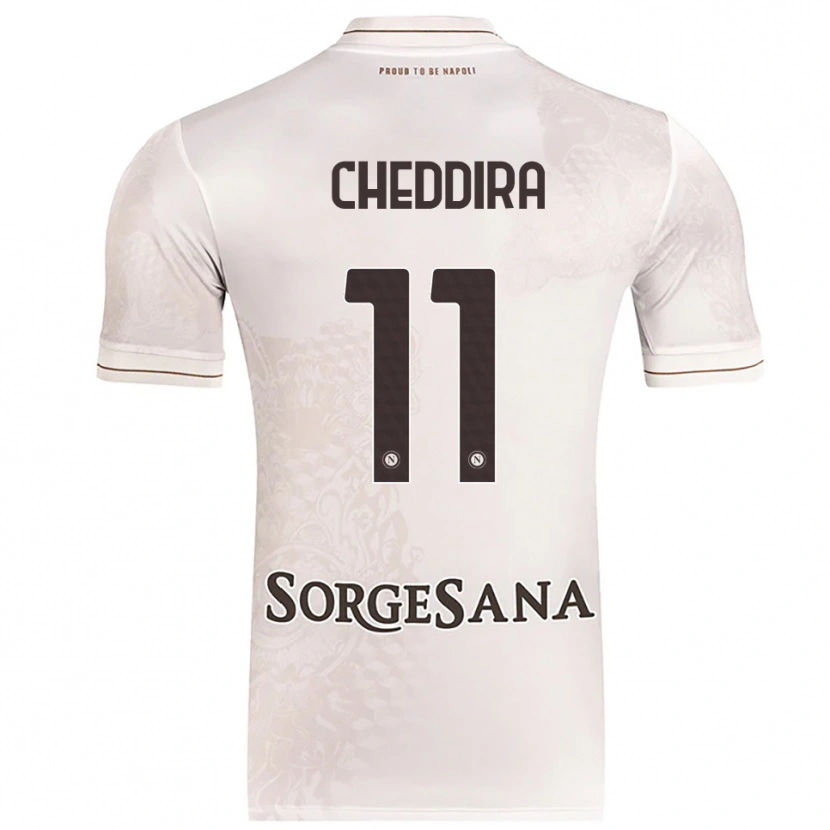 Danxen Dětské Walid Cheddira #11 Šampaňská Hnědá Daleko Hráčské Dresy 2025/26 Dres