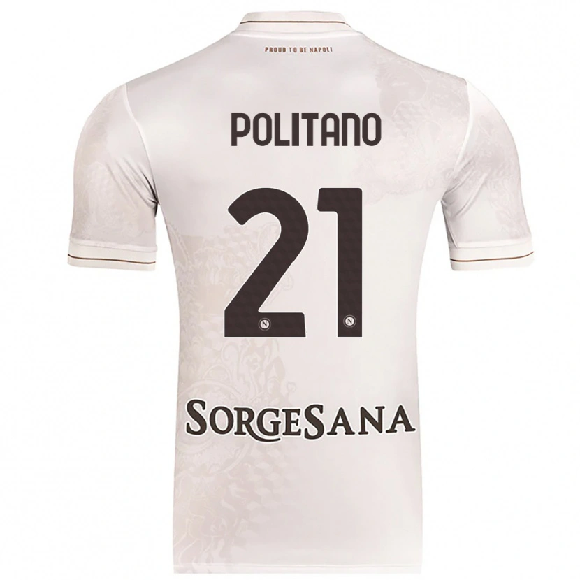 Danxen Dětské Matteo Politano #21 Šampaňská Hnědá Daleko Hráčské Dresy 2025/26 Dres