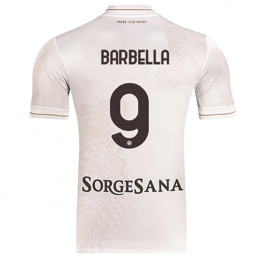 Danxen Dětské Michele Barbella #9 Šampaňská Hnědá Daleko Hráčské Dresy 2025/26 Dres