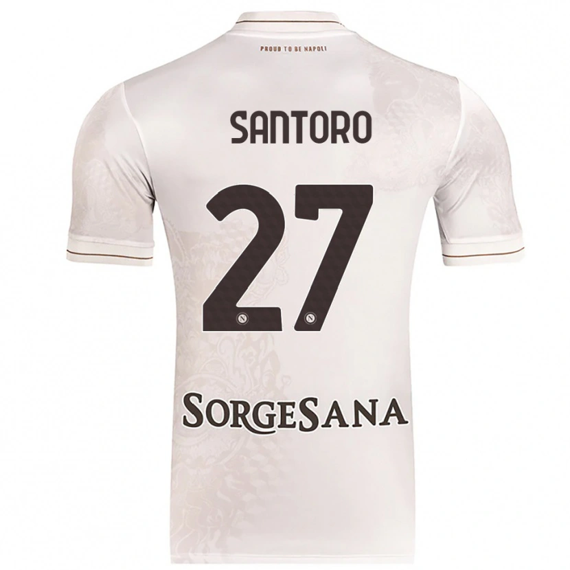 Danxen Dětské Erika Santoro #27 Šampaňská Hnědá Daleko Hráčské Dresy 2025/26 Dres