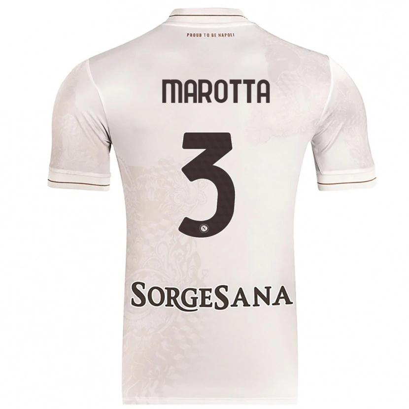 Danxen Dětské Gabriele Marotta #3 Šampaňská Hnědá Daleko Hráčské Dresy 2025/26 Dres