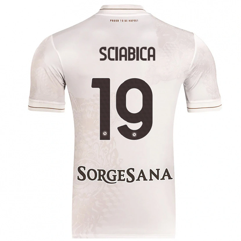 Danxen Dětské Manuela Sciabica #19 Šampaňská Hnědá Daleko Hráčské Dresy 2025/26 Dres