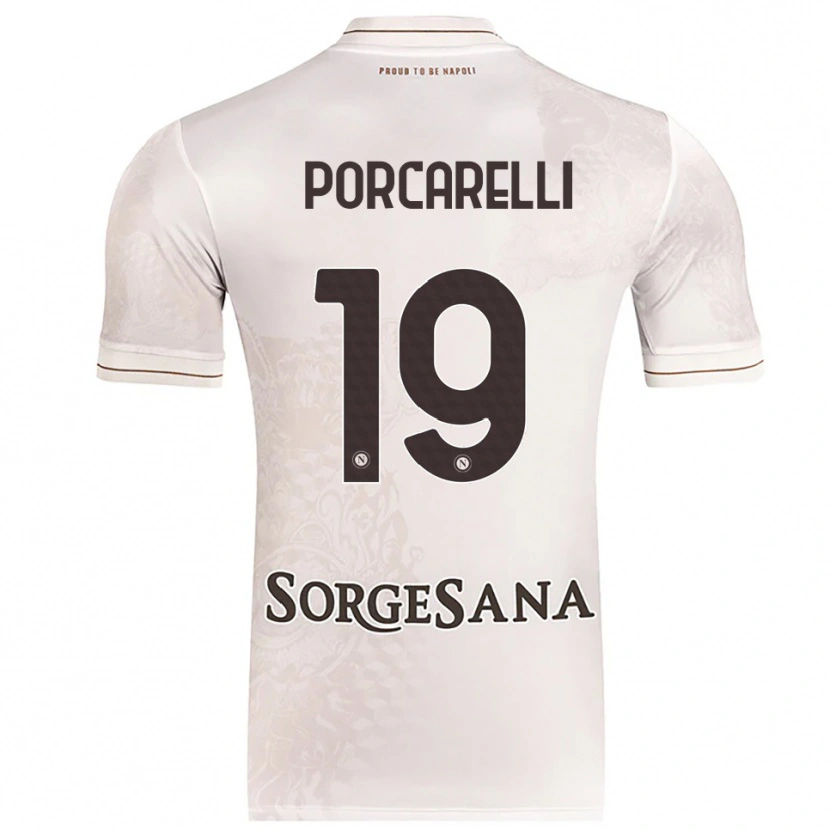 Danxen Dětské Maddelena Porcarelli #19 Šampaňská Hnědá Daleko Hráčské Dresy 2025/26 Dres