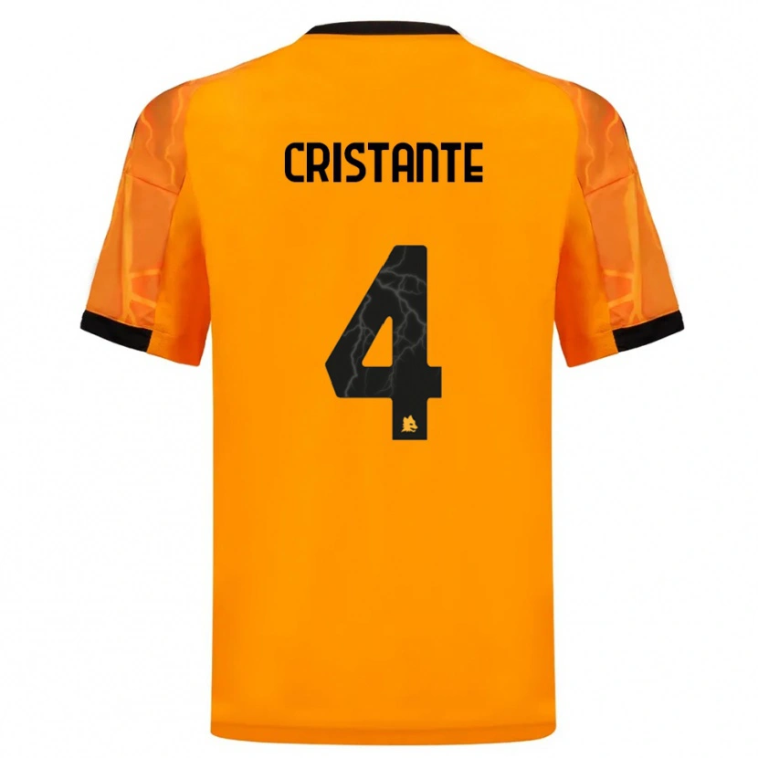 Danxen Dětské Bryan Cristante #4 Oranžová Černá Daleko Hráčské Dresy 2025/26 Dres