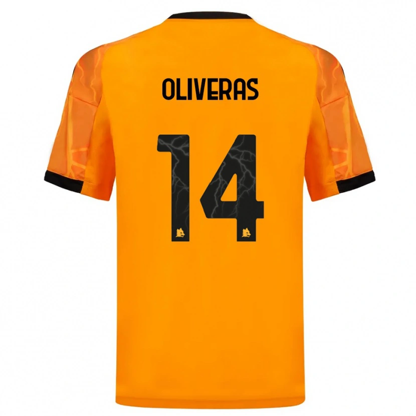 Danxen Dětské Jan Oliveras #14 Oranžová Černá Daleko Hráčské Dresy 2025/26 Dres