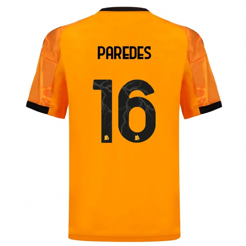 Danxen Dětské Leandro Paredes #16 Oranžová Černá Daleko Hráčské Dresy 2025/26 Dres