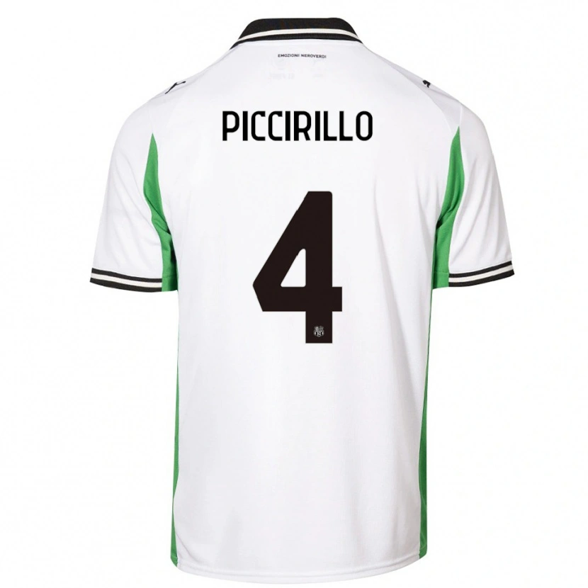 Danxen Dětské Michele Piccirillo #4 Bílá Zelená Černá Daleko Hráčské Dresy 2025/26 Dres