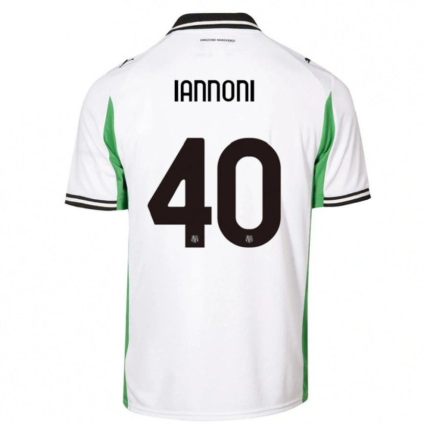 Danxen Dětské Edoardo Iannoni #40 Bílá Zelená Černá Daleko Hráčské Dresy 2025/26 Dres
