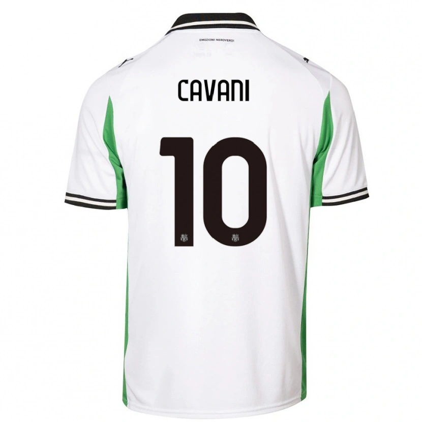 Danxen Dětské Lorenzo Cavani #10 Bílá Zelená Černá Daleko Hráčské Dresy 2025/26 Dres