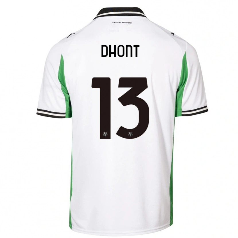 Danxen Dětské Elena Dhont #13 Bílá Zelená Černá Daleko Hráčské Dresy 2025/26 Dres