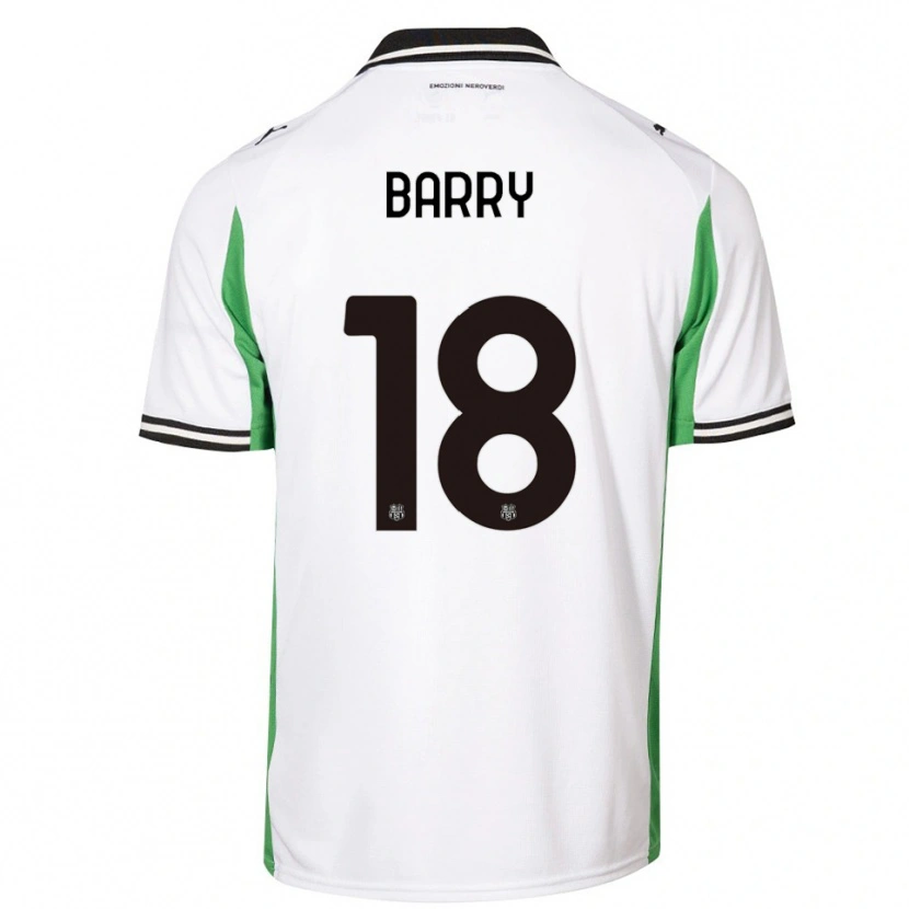 Danxen Dětské Omar Barry #18 Bílá Zelená Černá Daleko Hráčské Dresy 2025/26 Dres