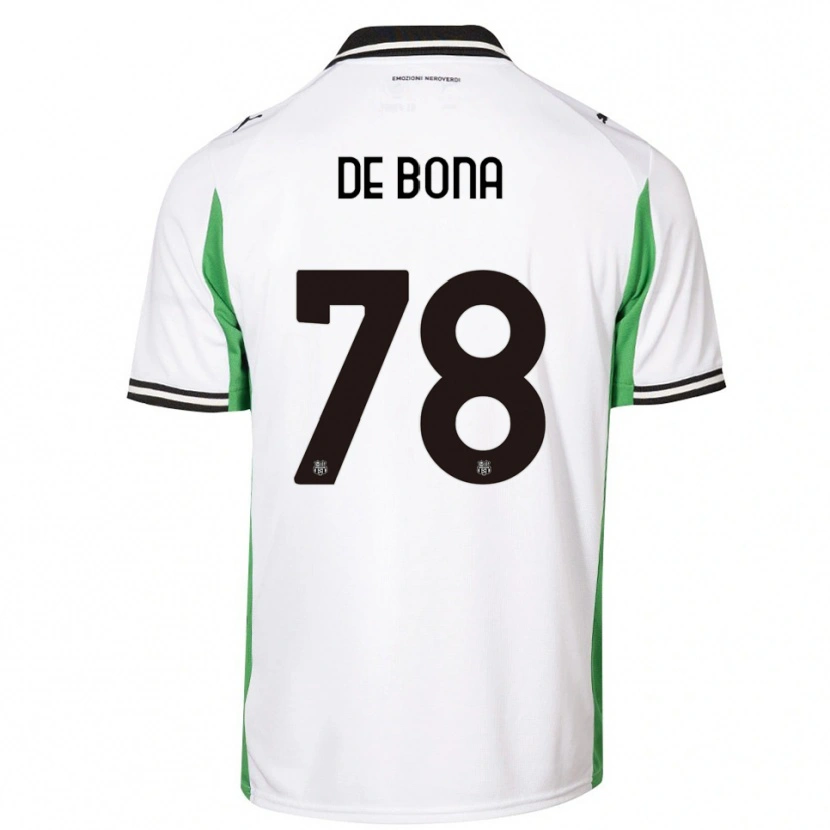 Danxen Dětské Francesca De Bona #78 Bílá Zelená Černá Daleko Hráčské Dresy 2025/26 Dres