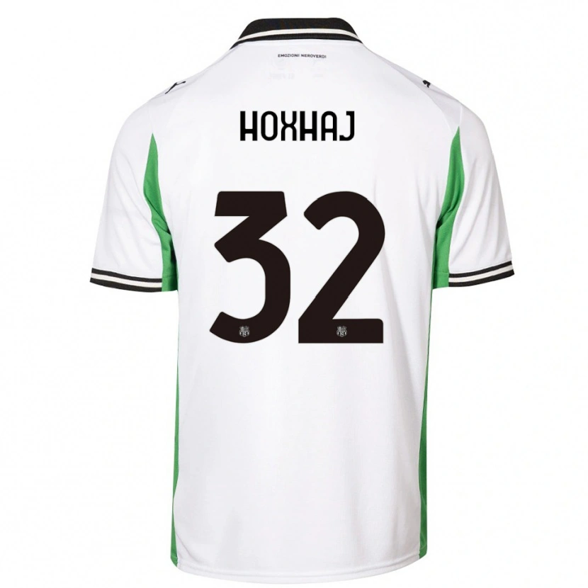 Danxen Dětské Kristina Hoxhaj #32 Bílá Zelená Černá Daleko Hráčské Dresy 2025/26 Dres