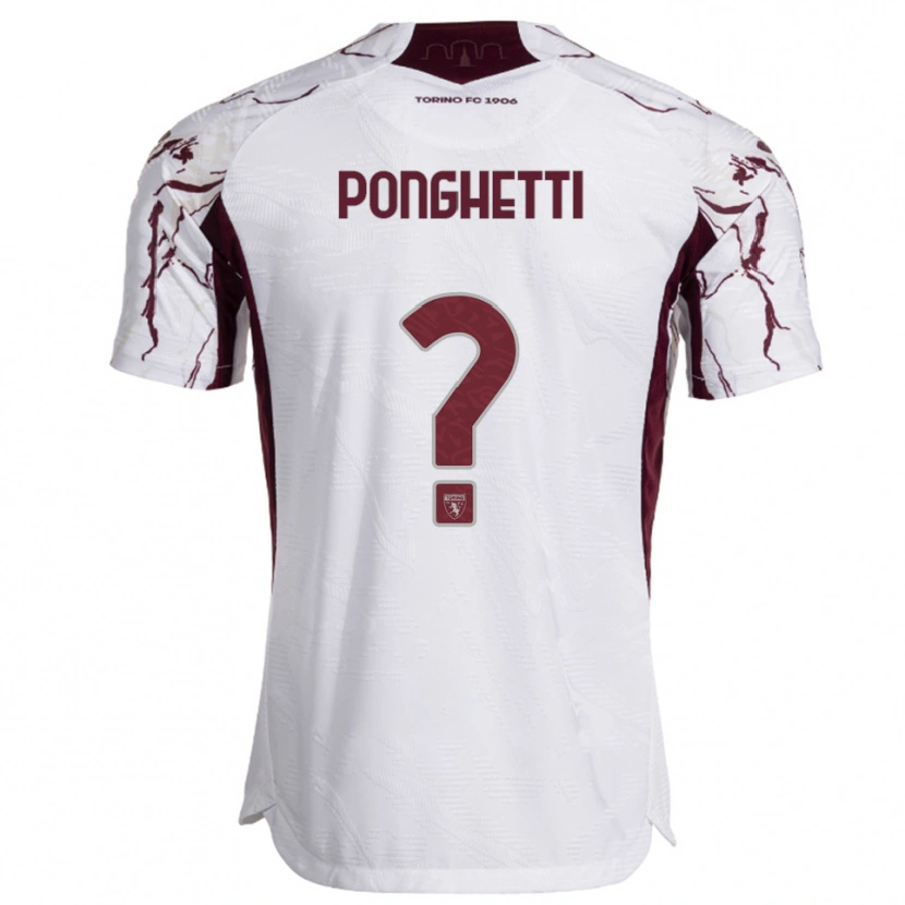 Danxen Dětské Matteo Ponghetti #0 Bílá Burgundská Daleko Hráčské Dresy 2025/26 Dres