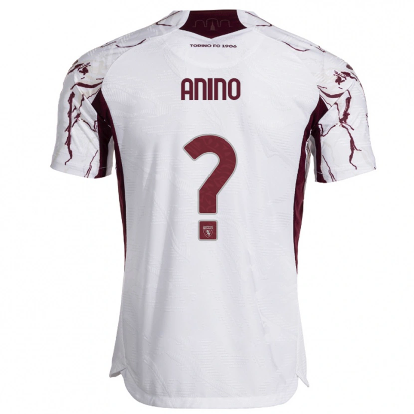 Danxen Dětské Riccardo Anino #0 Bílá Burgundská Daleko Hráčské Dresy 2025/26 Dres