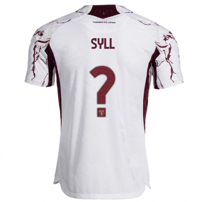 Danxen Dětské Omar Syll #0 Bílá Burgundská Daleko Hráčské Dresy 2025/26 Dres