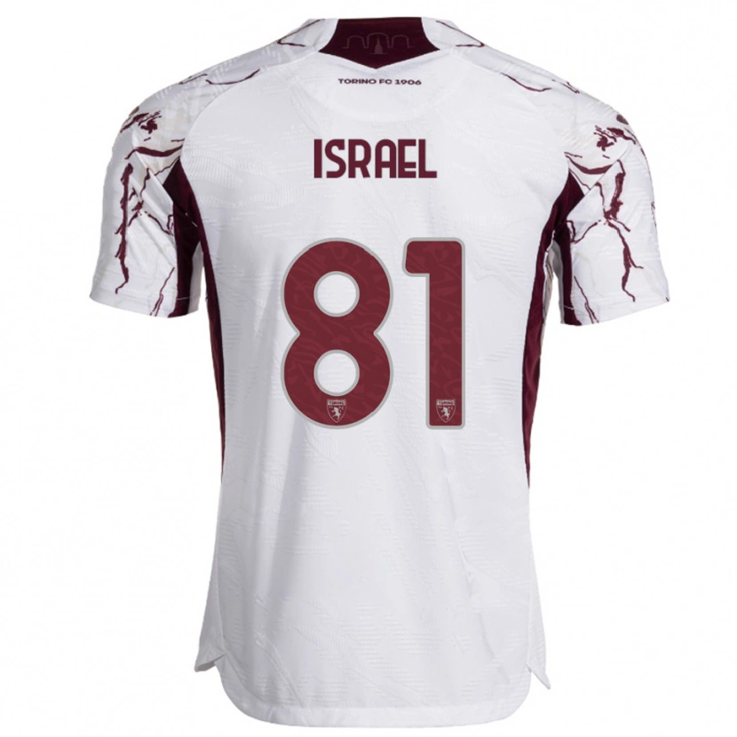 Danxen Dětské Franco Israel #81 Bílá Burgundská Daleko Hráčské Dresy 2025/26 Dres