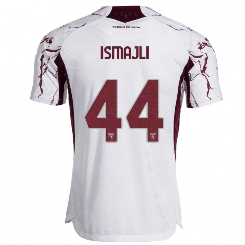 Danxen Dětské Ardian Ismajli #44 Bílá Burgundská Daleko Hráčské Dresy 2025/26 Dres