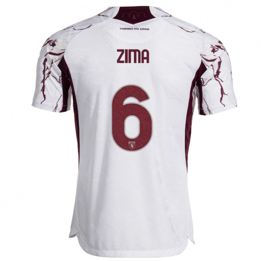 Danxen Dětské David Zima #6 Bílá Burgundská Daleko Hráčské Dresy 2025/26 Dres