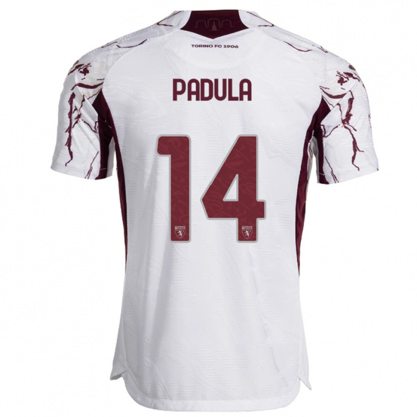 Danxen Dětské Cristian Padula #14 Bílá Burgundská Daleko Hráčské Dresy 2025/26 Dres