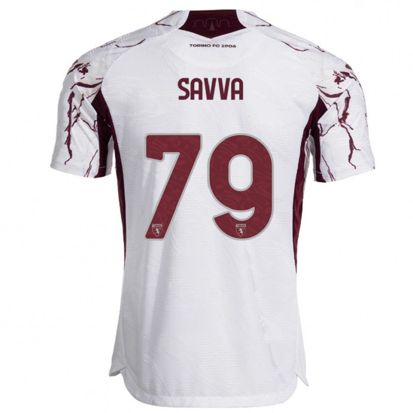 Danxen Dětské Zanos Savva #79 Bílá Burgundská Daleko Hráčské Dresy 2025/26 Dres
