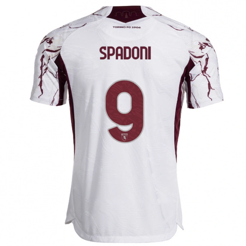 Danxen Dětské Arthur Spadoni #9 Bílá Burgundská Daleko Hráčské Dresy 2025/26 Dres