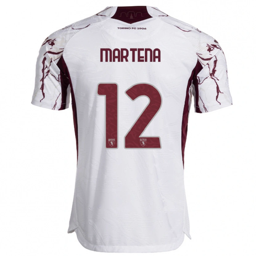 Danxen Dětské Gabriele Martena #12 Bílá Burgundská Daleko Hráčské Dresy 2025/26 Dres