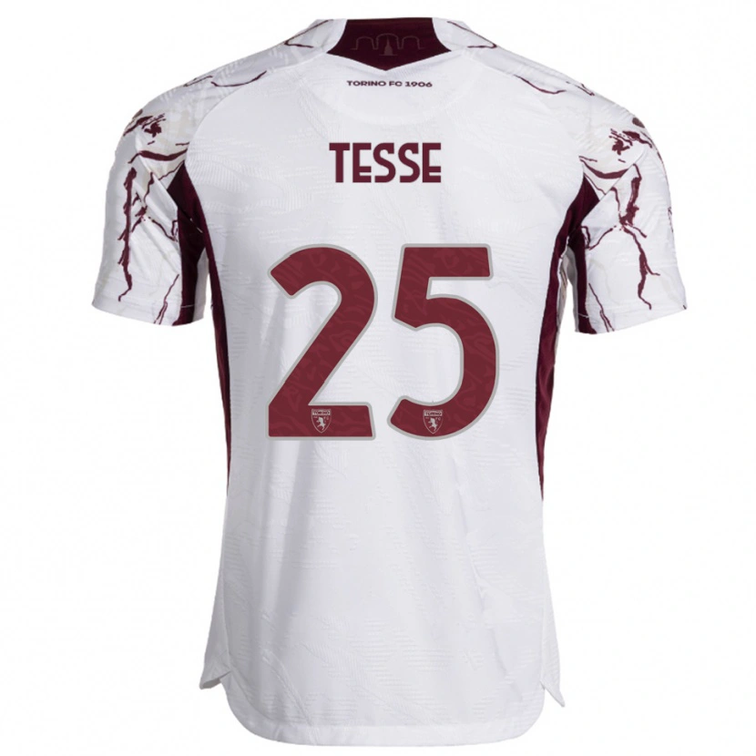 Danxen Dětské Manuela Tesse #25 Bílá Burgundská Daleko Hráčské Dresy 2025/26 Dres