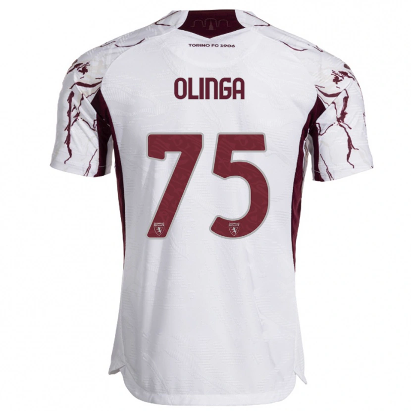 Danxen Dětské Kenny Liema Olinga #75 Bílá Burgundská Daleko Hráčské Dresy 2025/26 Dres