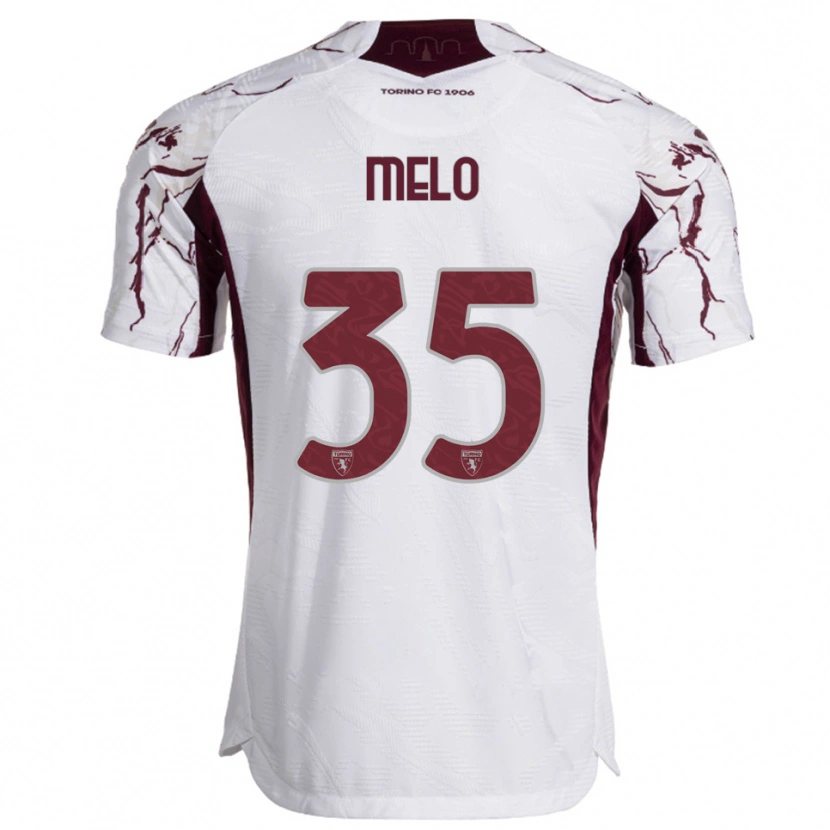 Danxen Dětské Rafael Melo #35 Bílá Burgundská Daleko Hráčské Dresy 2025/26 Dres