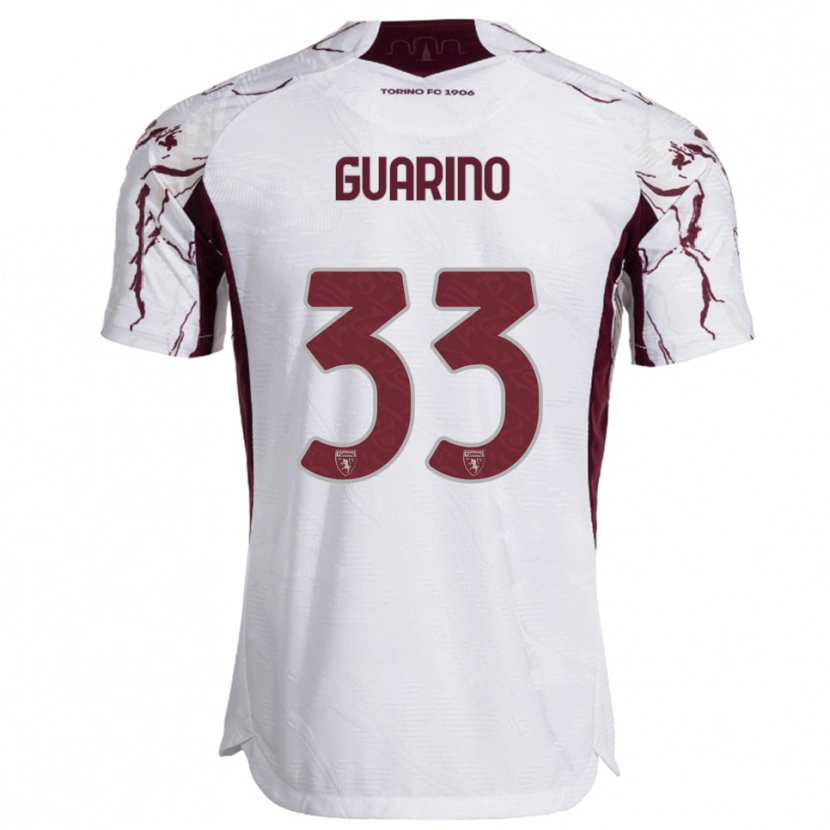 Danxen Dětské Rita Guarino #33 Bílá Burgundská Daleko Hráčské Dresy 2025/26 Dres