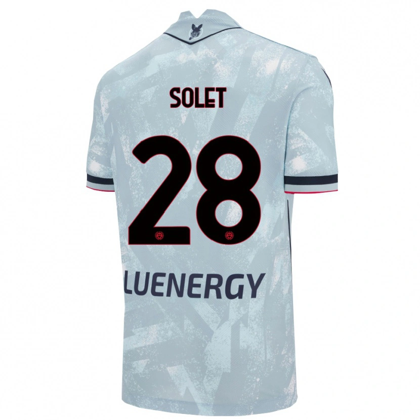 Danxen Dětské Oumar Solet #28 Světle Modrá Černá Daleko Hráčské Dresy 2025/26 Dres