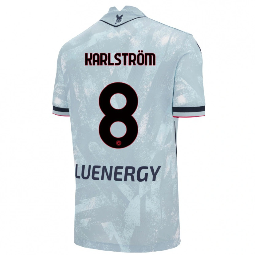 Danxen Dětské Jesper Karlström #8 Světle Modrá Černá Daleko Hráčské Dresy 2025/26 Dres