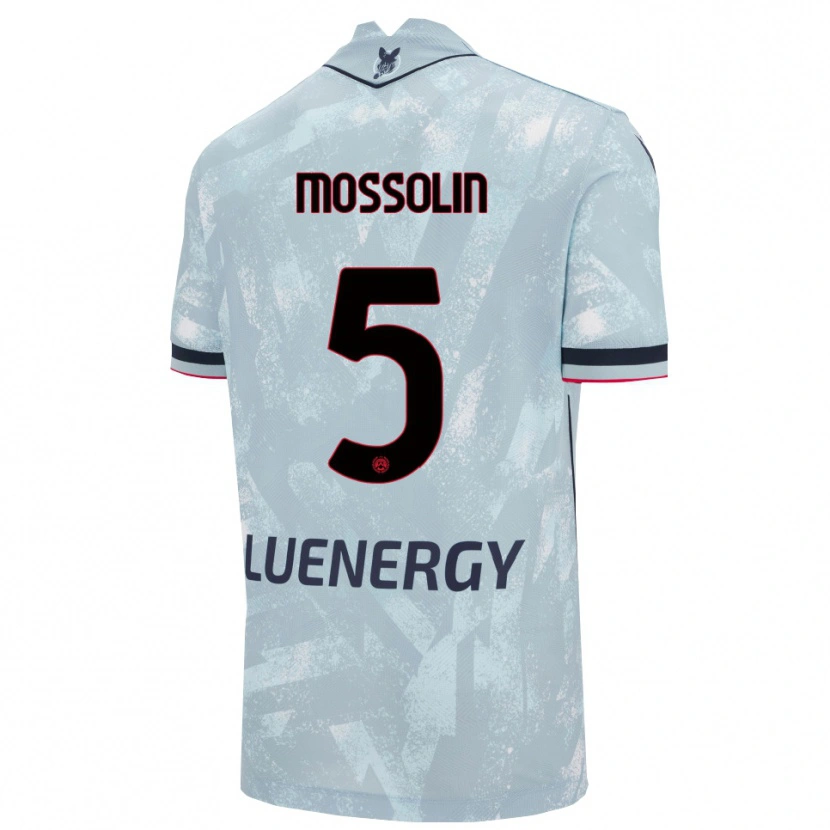 Danxen Dětské Lorenzo Mossolin #5 Světle Modrá Černá Daleko Hráčské Dresy 2025/26 Dres
