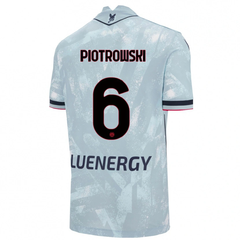 Danxen Dětské Jakub Piotrowski #6 Světle Modrá Černá Daleko Hráčské Dresy 2025/26 Dres