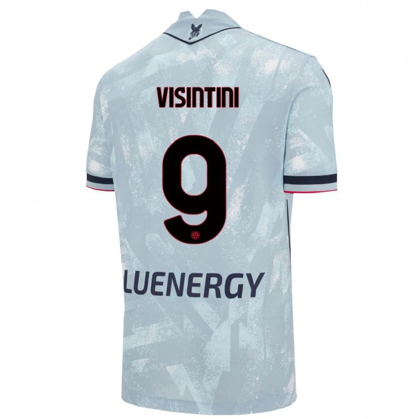 Danxen Dětské Patrick Visintini #9 Světle Modrá Černá Daleko Hráčské Dresy 2025/26 Dres