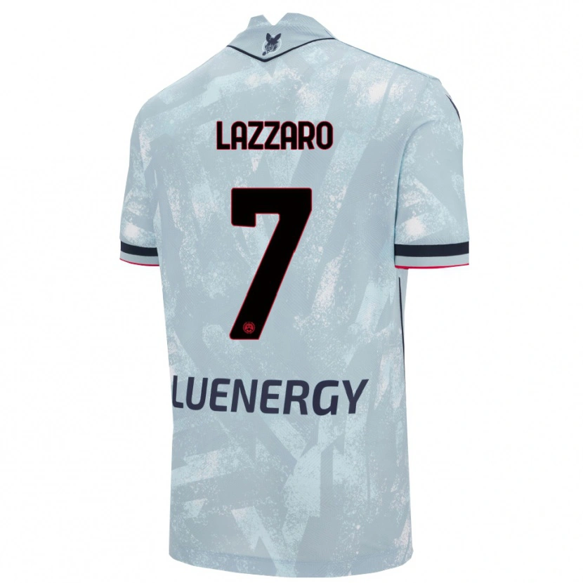 Danxen Dětské Davide Lazzaro #7 Světle Modrá Černá Daleko Hráčské Dresy 2025/26 Dres