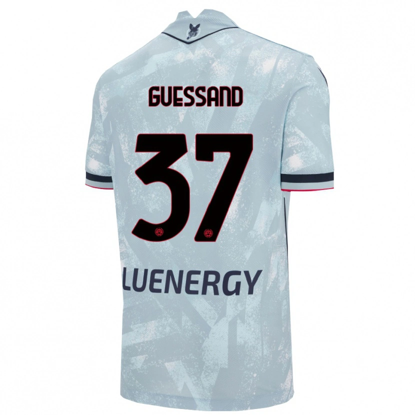 Danxen Dětské Axel Guessand #37 Světle Modrá Černá Daleko Hráčské Dresy 2025/26 Dres