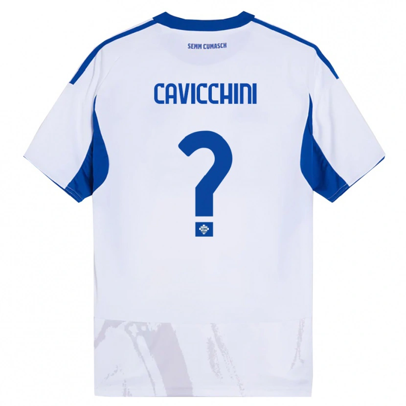 Danxen Dětské Leonardo Cavicchini #0 Bílá Modrá Daleko Hráčské Dresy 2025/26 Dres
