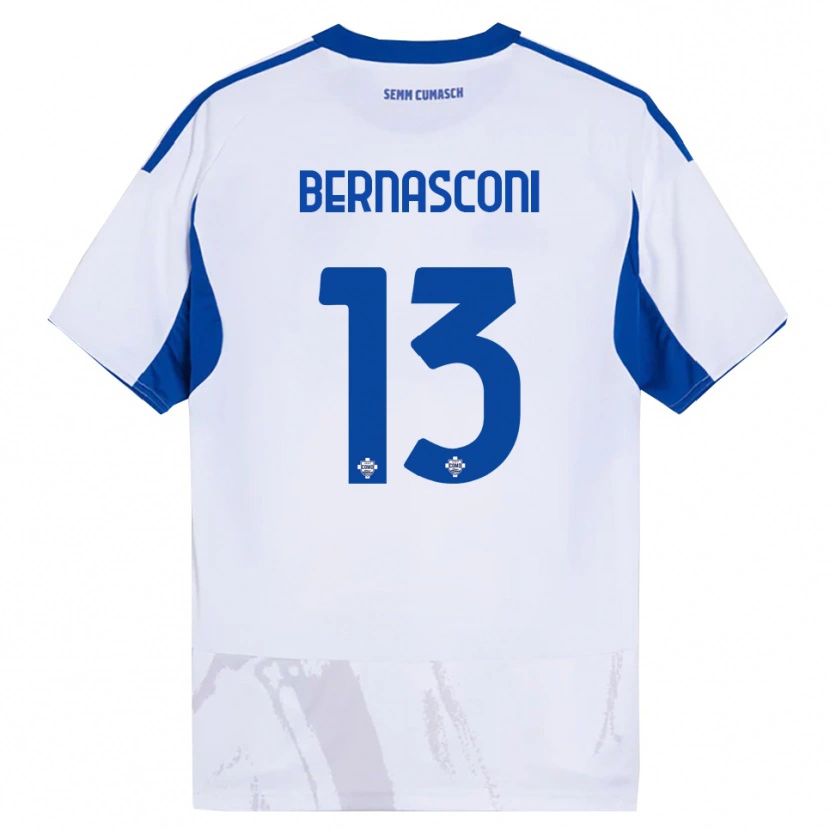Danxen Dětské Enea Bernasconi #13 Bílá Modrá Daleko Hráčské Dresy 2025/26 Dres