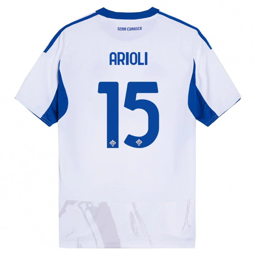 Danxen Dětské Mattia Arioli #15 Bílá Modrá Daleko Hráčské Dresy 2025/26 Dres
