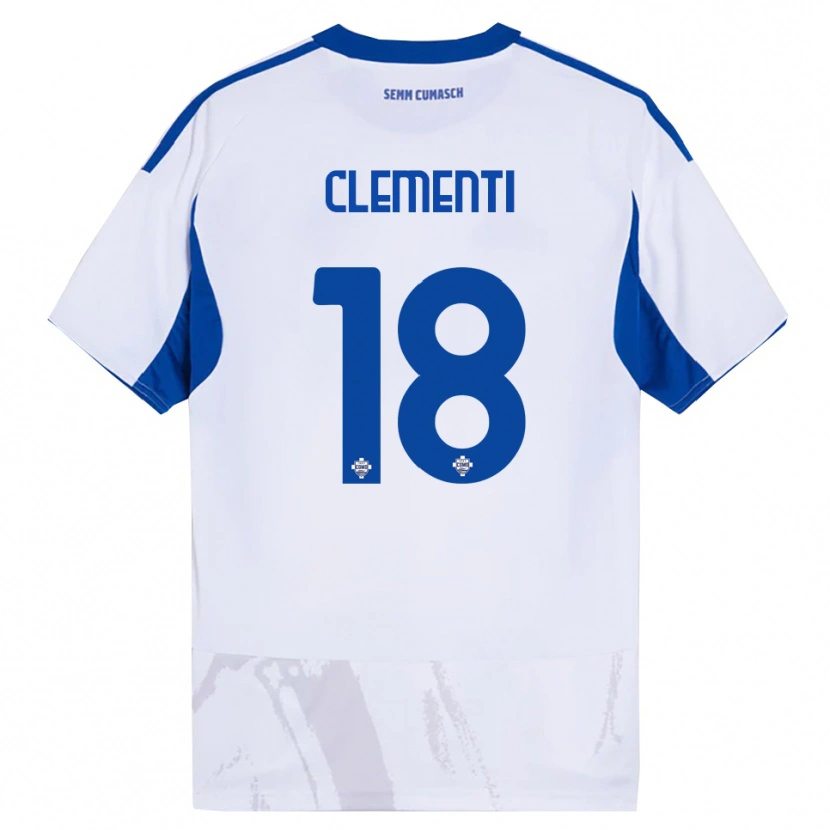 Danxen Dětské Thomas Clementi #18 Bílá Modrá Daleko Hráčské Dresy 2025/26 Dres