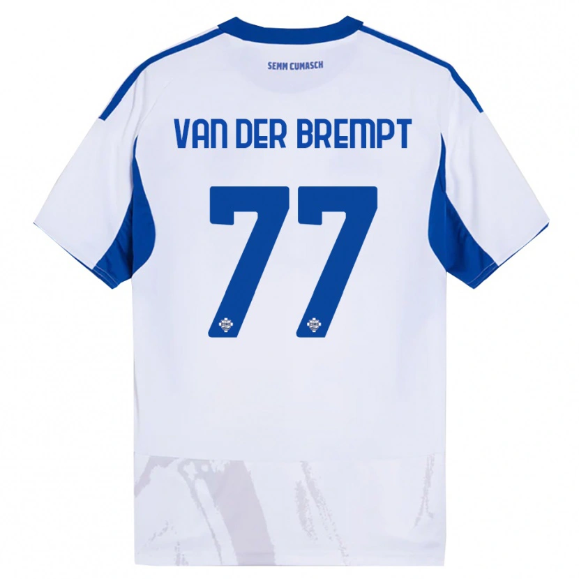 Danxen Dětské Ignace Van Der Brempt #77 Bílá Modrá Daleko Hráčské Dresy 2025/26 Dres