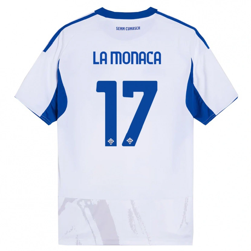 Danxen Dětské Michael La Monaca #17 Bílá Modrá Daleko Hráčské Dresy 2025/26 Dres