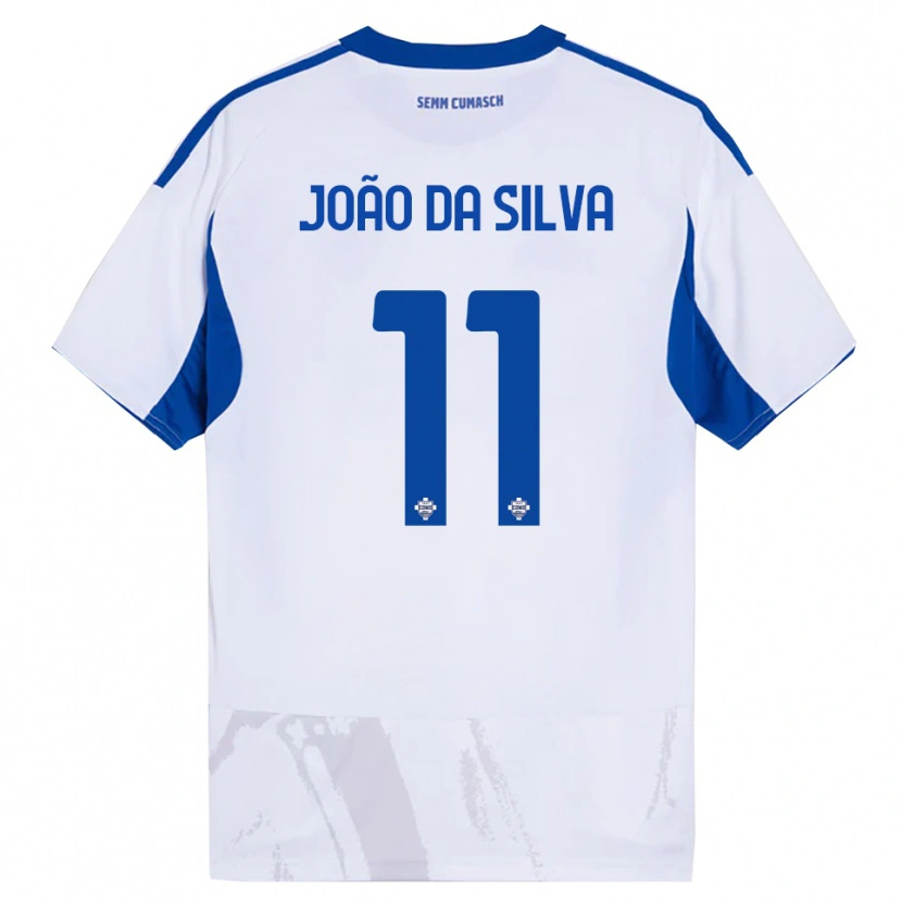 Danxen Dětské Miguel João Da Silva #11 Bílá Modrá Daleko Hráčské Dresy 2025/26 Dres