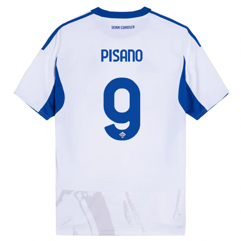 Danxen Dětské Manuel Pisano #9 Bílá Modrá Daleko Hráčské Dresy 2025/26 Dres