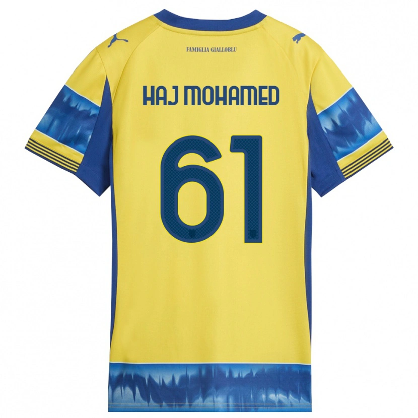 Danxen Dětské Anas Haj Mohamed #61 Žlutá Modrá Daleko Hráčské Dresy 2025/26 Dres